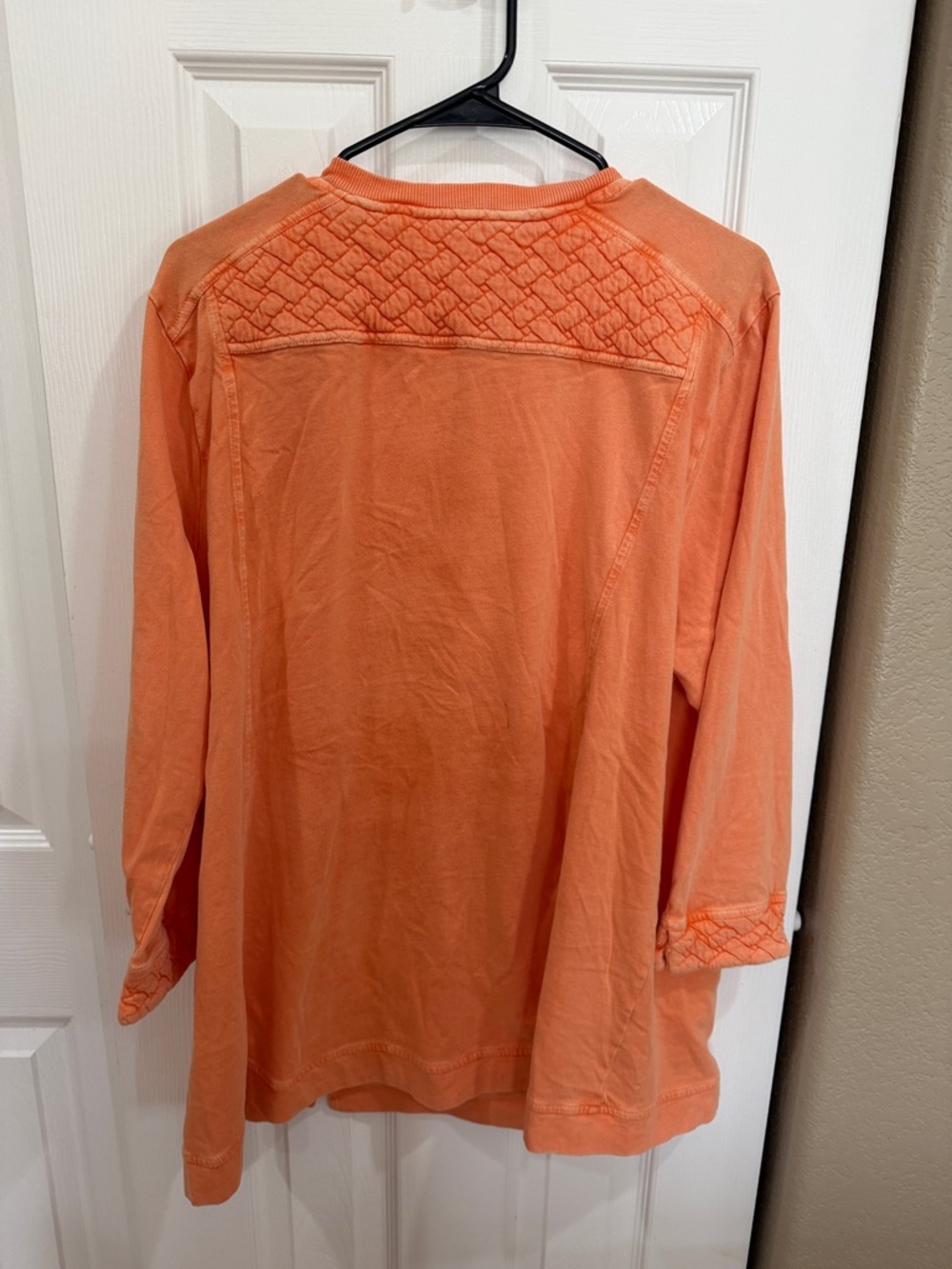 Soft Surroundings Golf Shores Orange Quilted Top size 1X - Picture 9 of 11